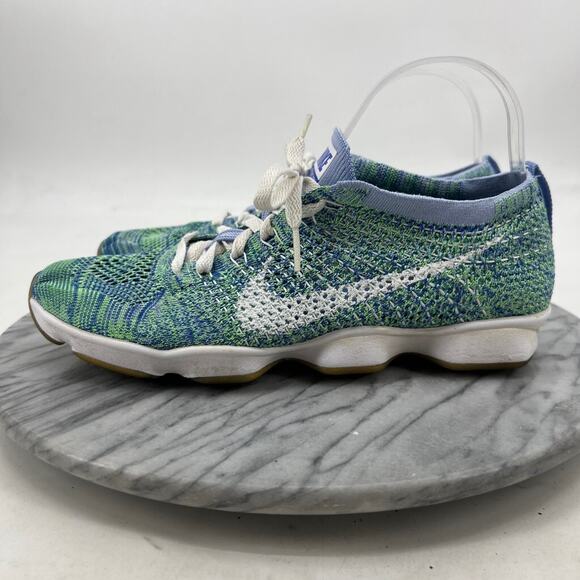 Nike Womens 9.5 Running Shoes Zoom Flyknit Zoom Agility Lightweight 698616-403 - Picture 4 of 14